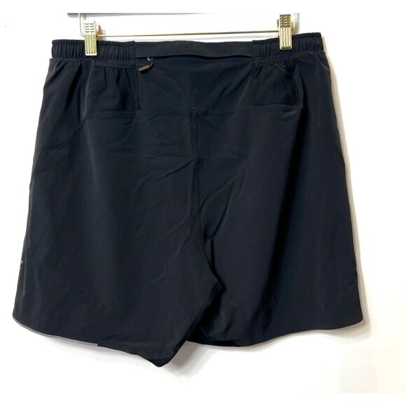 Lululemon Surge Short Linerless 7" Grid Lines Deep Coal Black Size Large - Picture 4 of 7